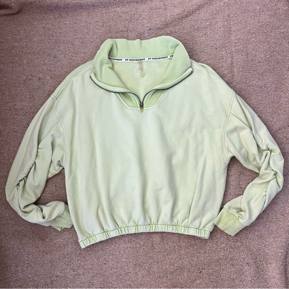 Free People Movement Valley Girl Neon Green pullover sweatshirt